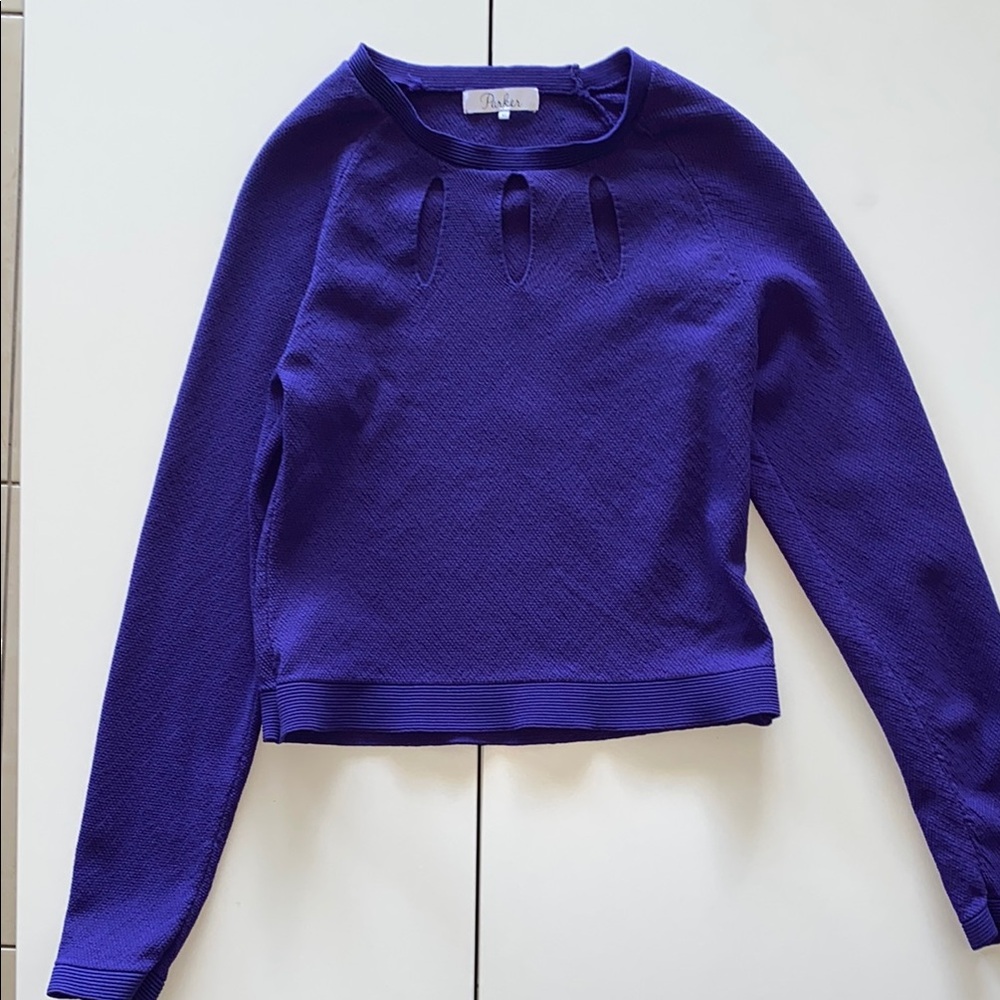 🔥🔥Parker Purple Fitted Long Sleeve Hoodie